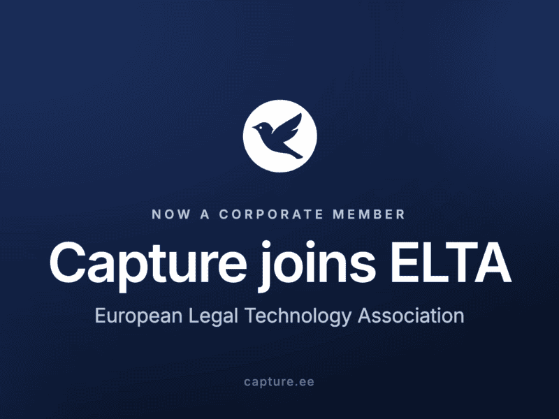 Capture Joins the European Legal Technology Association (ELTA)