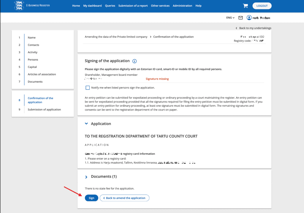 Estonian company address update guide for business owners.